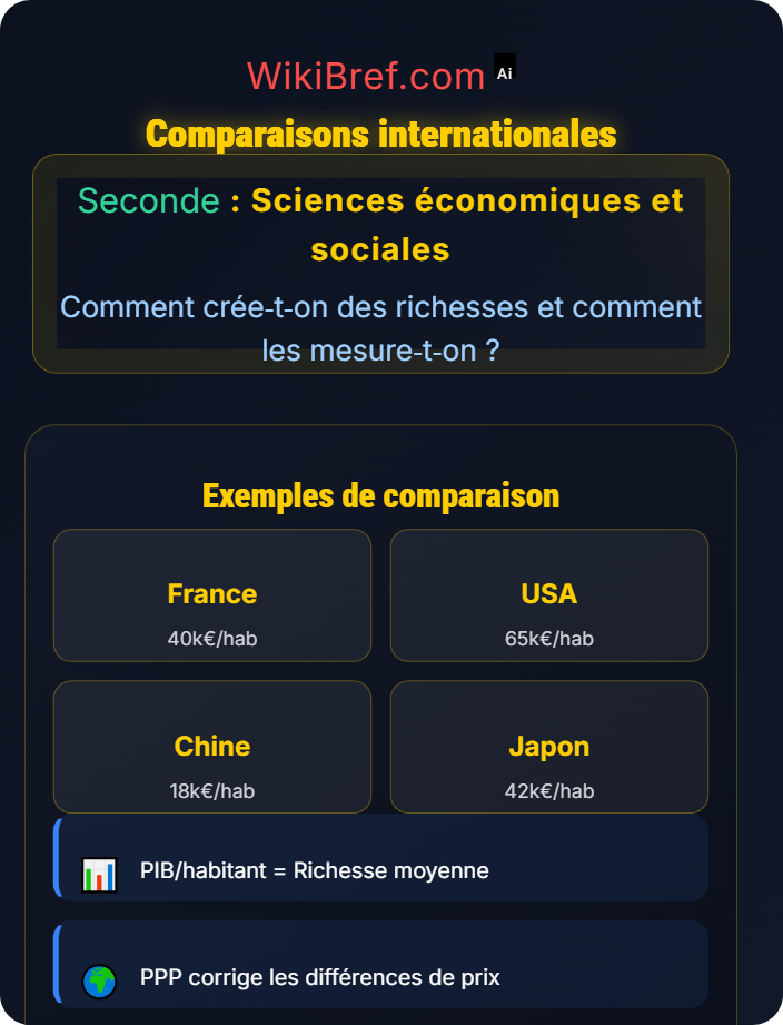 Comparaisons internationales PIB : mesure des richesses d’un pays
