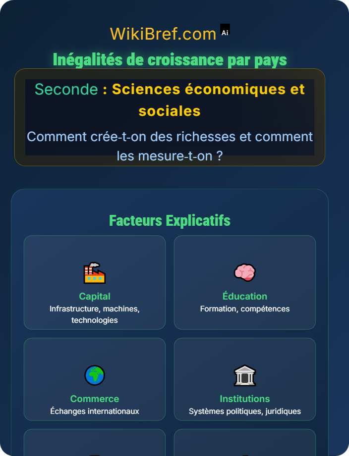 Inégalités de croissance par pays Croissance économique
