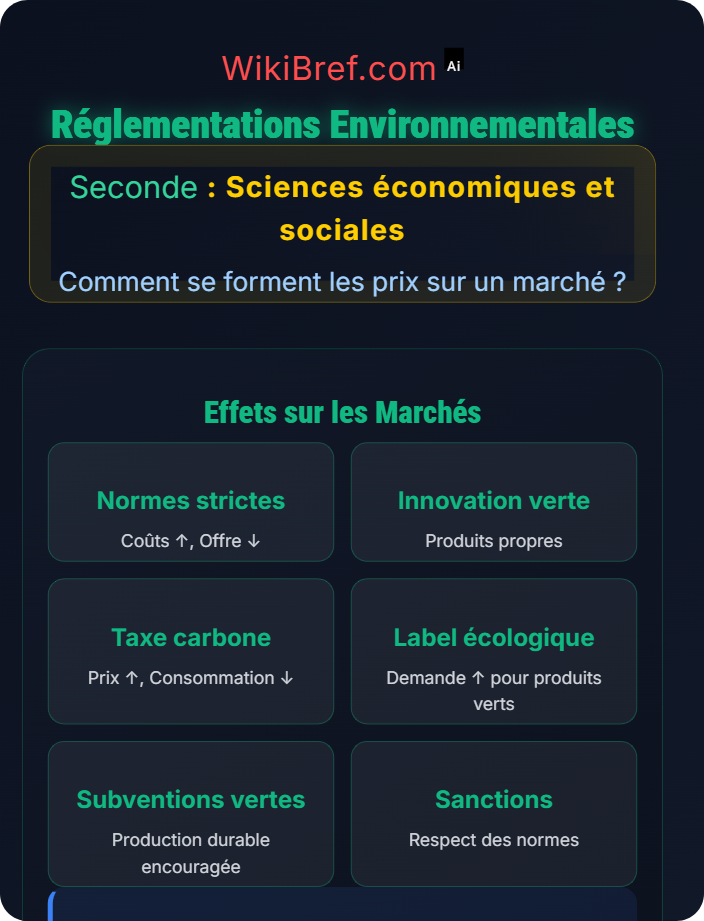 Réglementations environnementales L’intervention publique sur les marchés