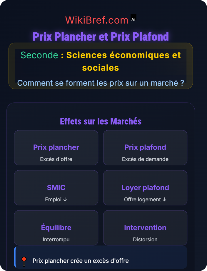 Prix plancher et prix plafond L’intervention publique sur les marchés