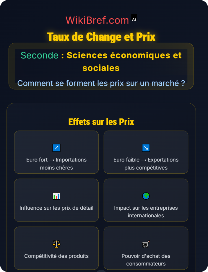 Taux de change et prix Marchés mondiaux et prix internationaux