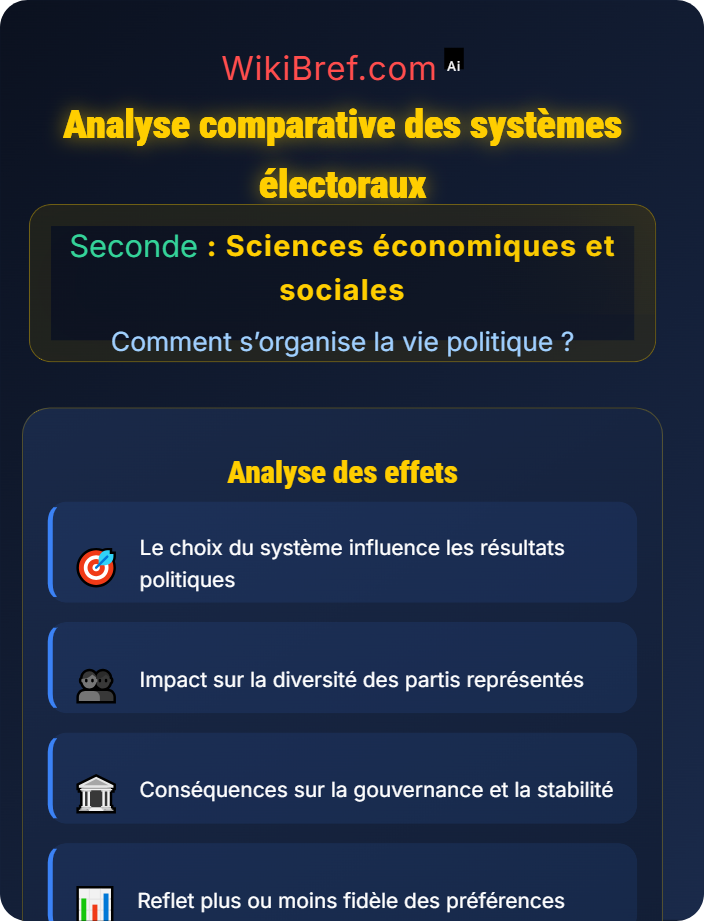 Analyse comparative Importance du mode de scrutin