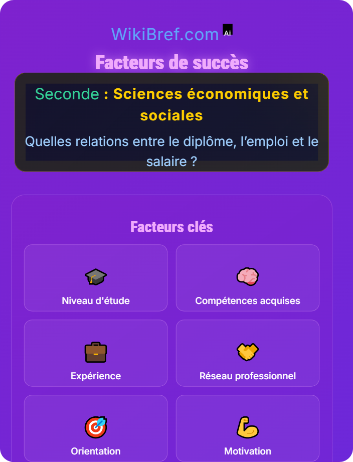 Facteurs de succès Diplôme et capital humain