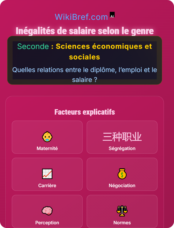 Inégalités de salaire selon le genre Salaire : influence du diplôme, expérience, genre et origine