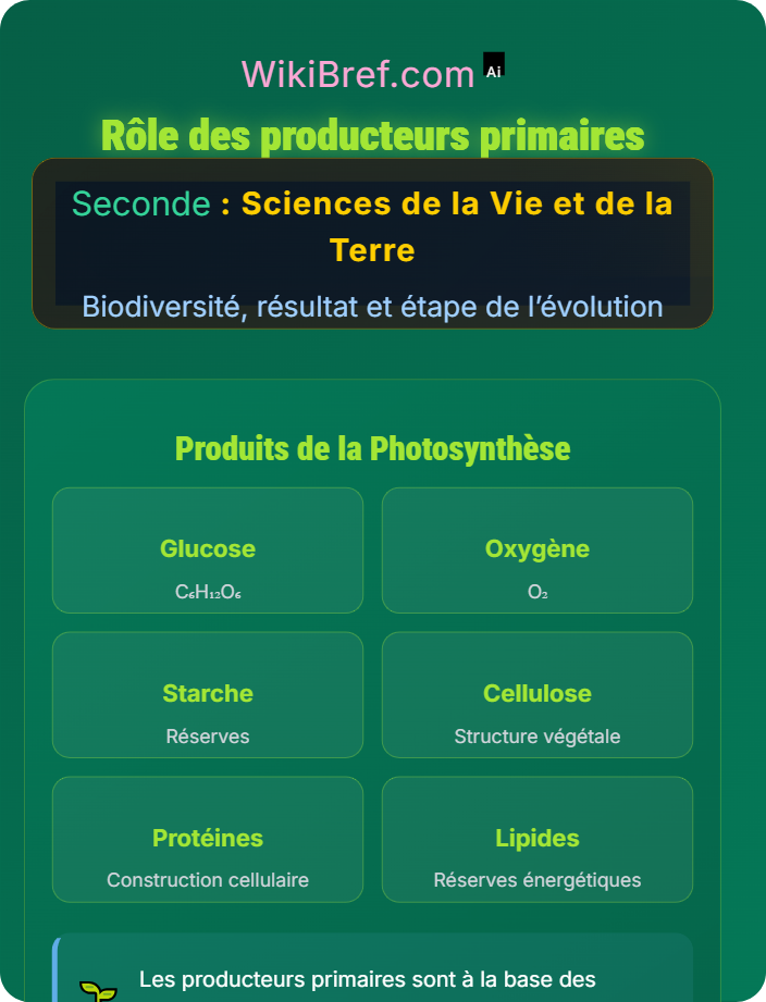 Rôle des producteurs primaires Biosphère et diversité des écosystèmes
