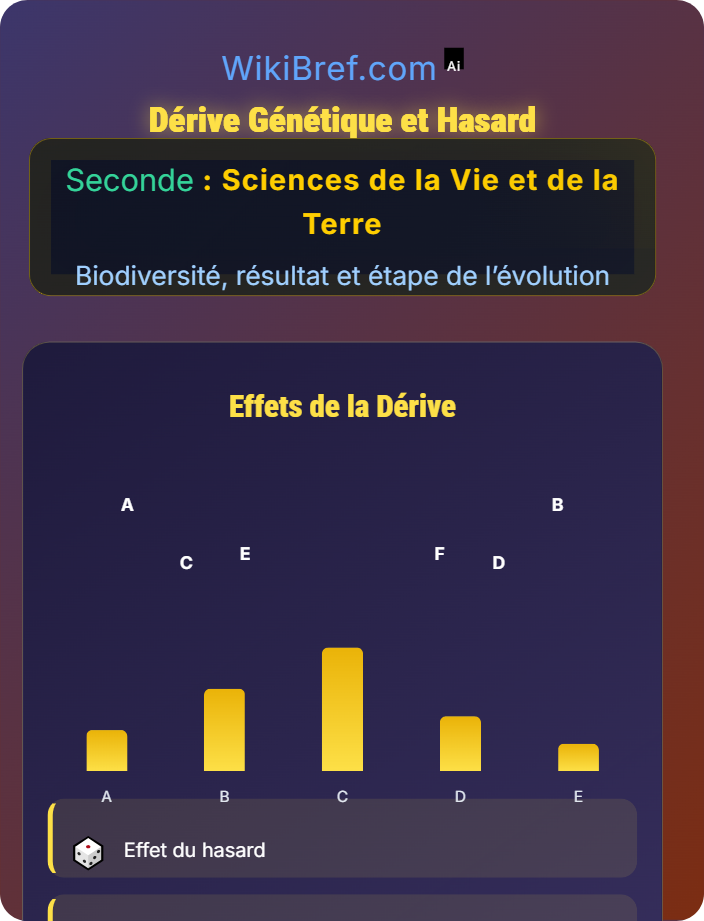 Dérive génétique et hasard Évolution de la biodiversité dans le temps