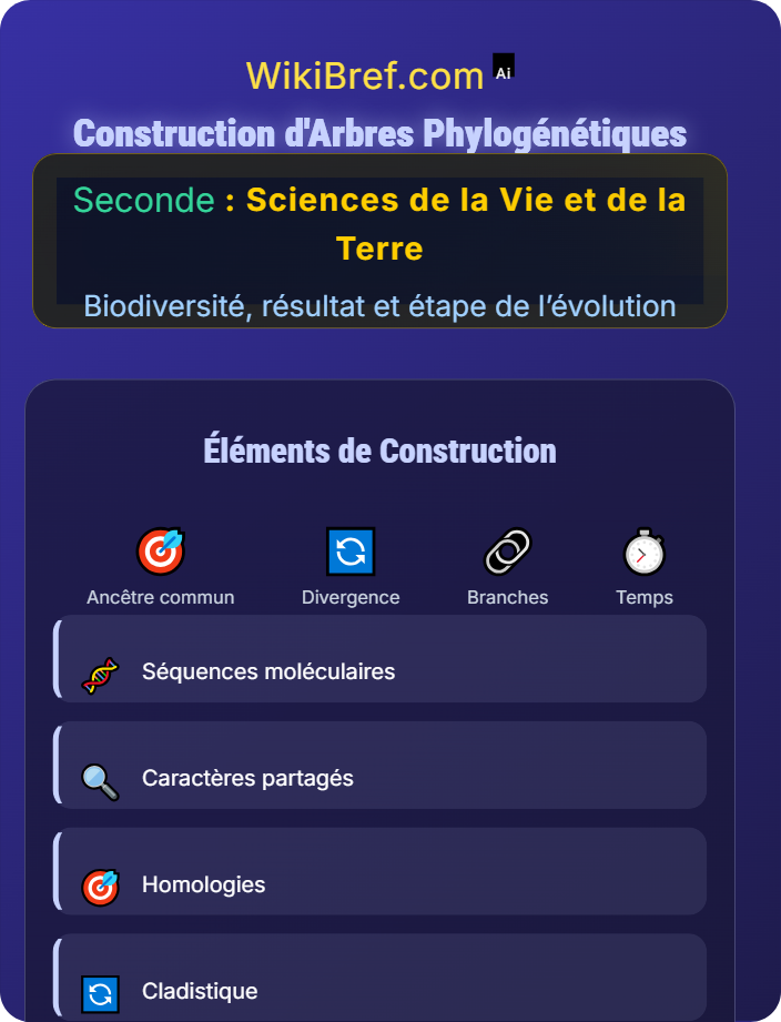 Construction d’arbres phylogénétiques Évolution de la biodiversité dans le temps
