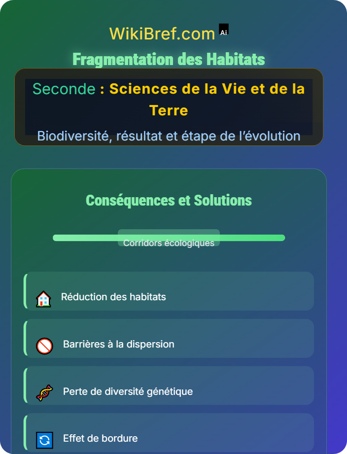 Fragmentation des habitats Variation naturelle et impact humain