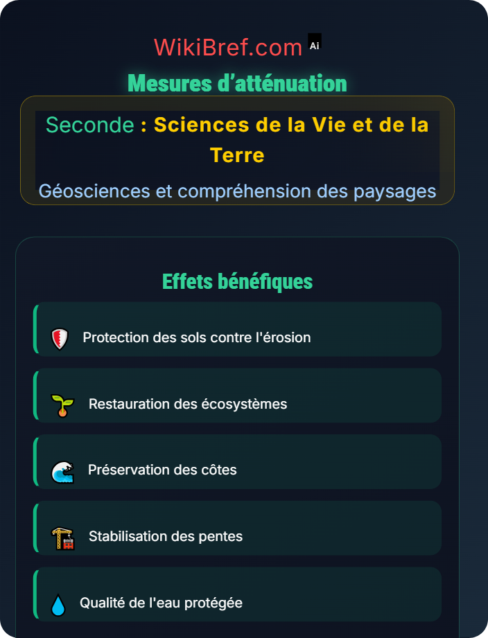 Mesures d’atténuation Érosion : processus et conséquences