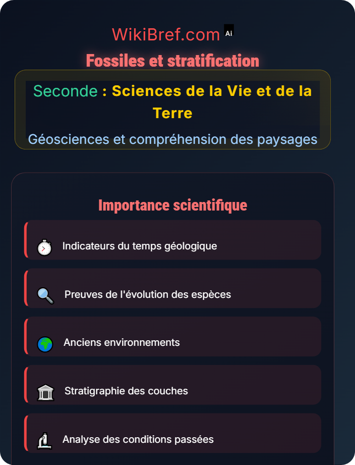 Fossiles et stratification Sédimentation et roches sédimentaires