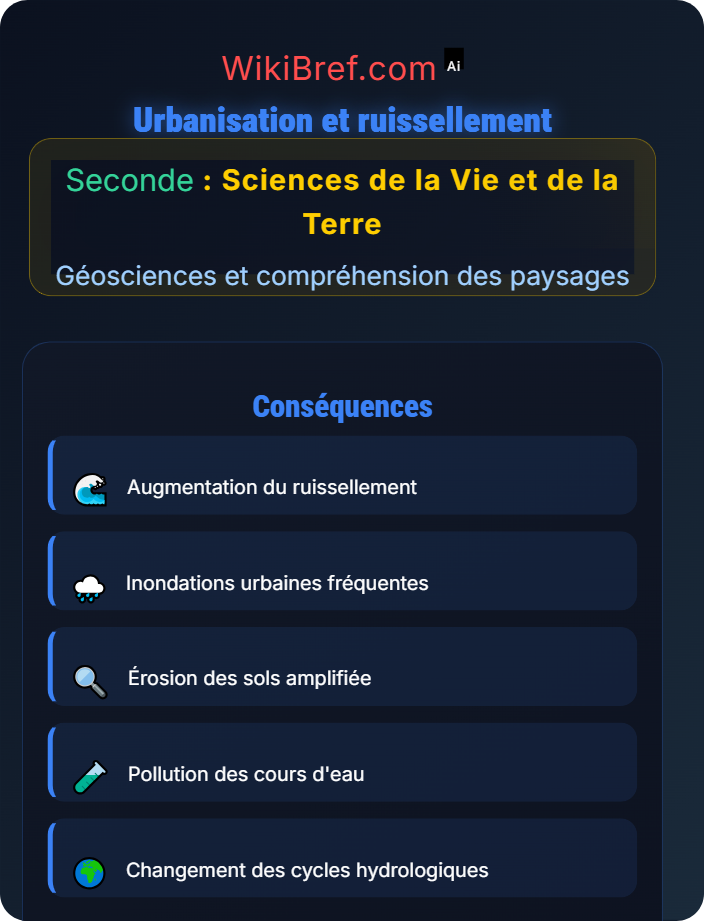 Urbanisation et ruissellement Érosion et activité humaine