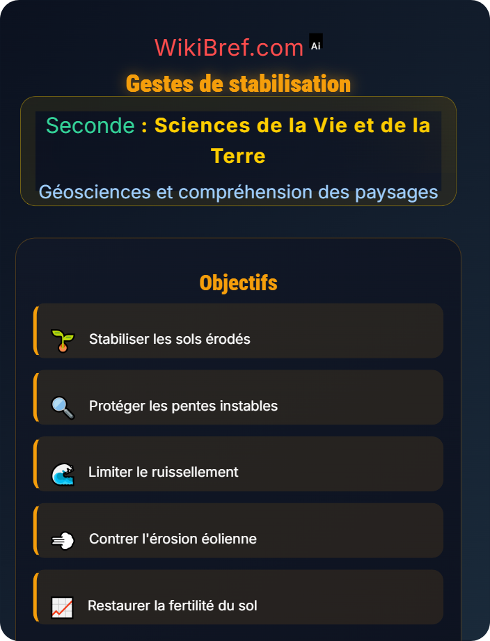 Gestes de stabilisation Érosion et activité humaine