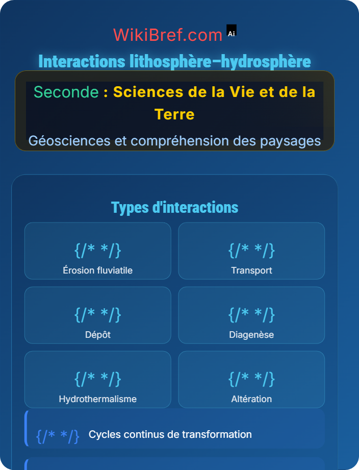 Interactions lithosphère–hydrosphère Formation et évolution des paysages