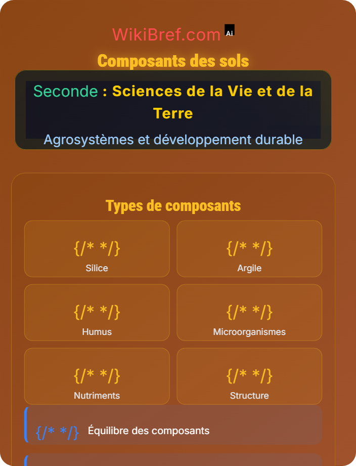 Composants des sols Sol et production de biomasse
