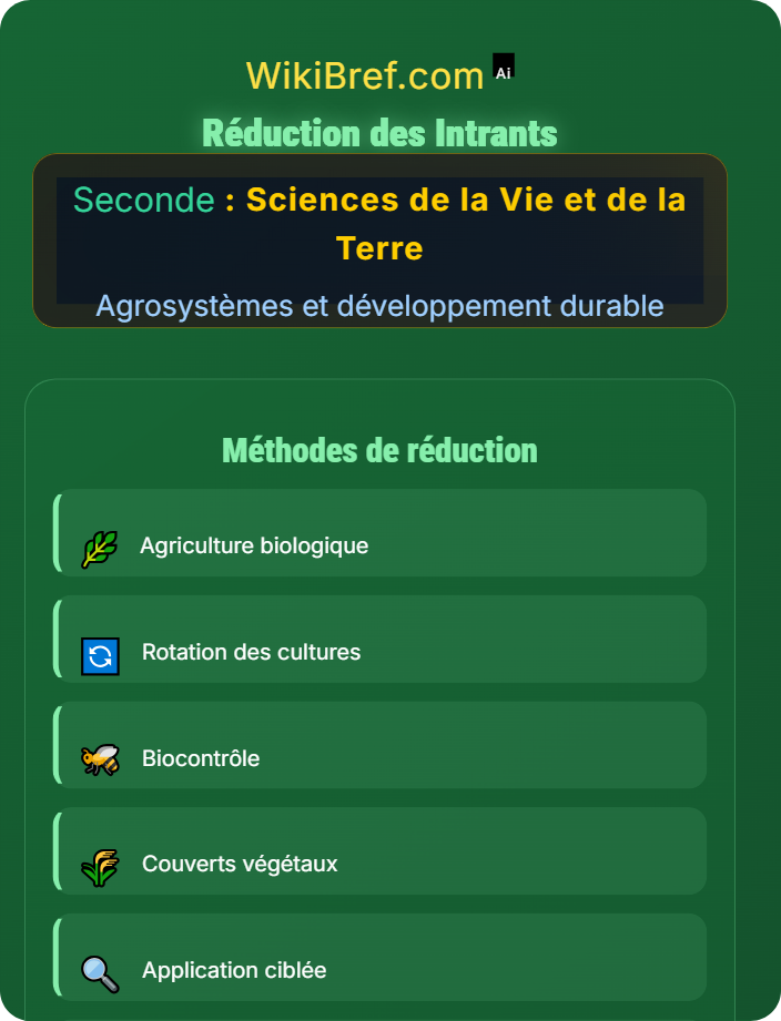 Réduction des intrants Vers une gestion durable des agrosystèmes