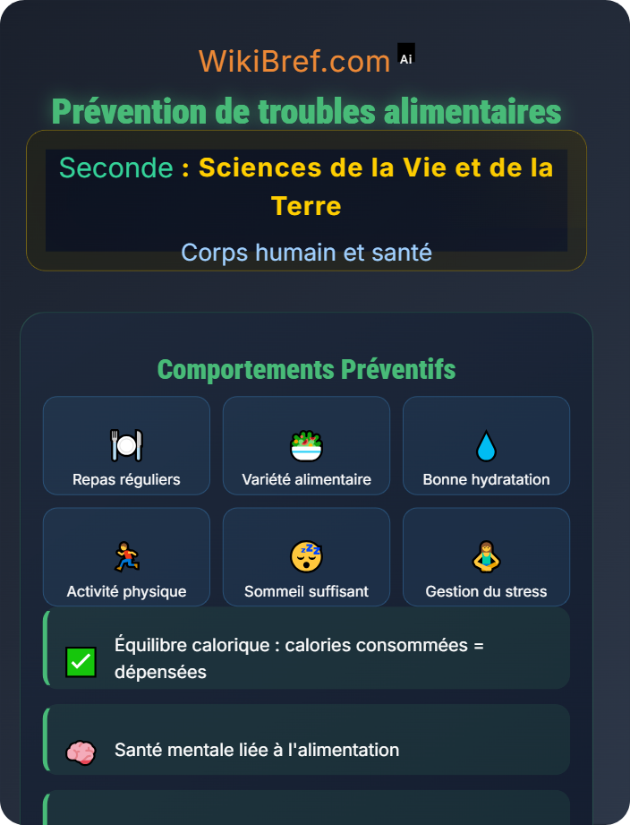 Prévention de troubles alimentaires Nutrition et bien‑être