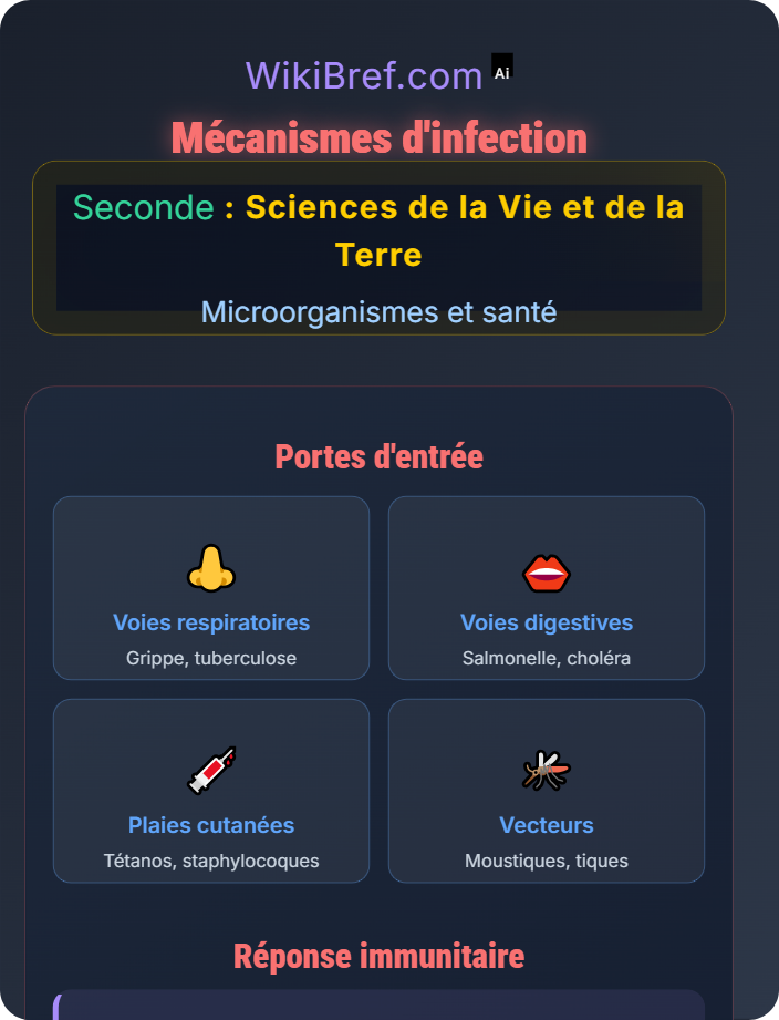 Mécanismes d’infection Agents pathogènes et maladies à vecteur