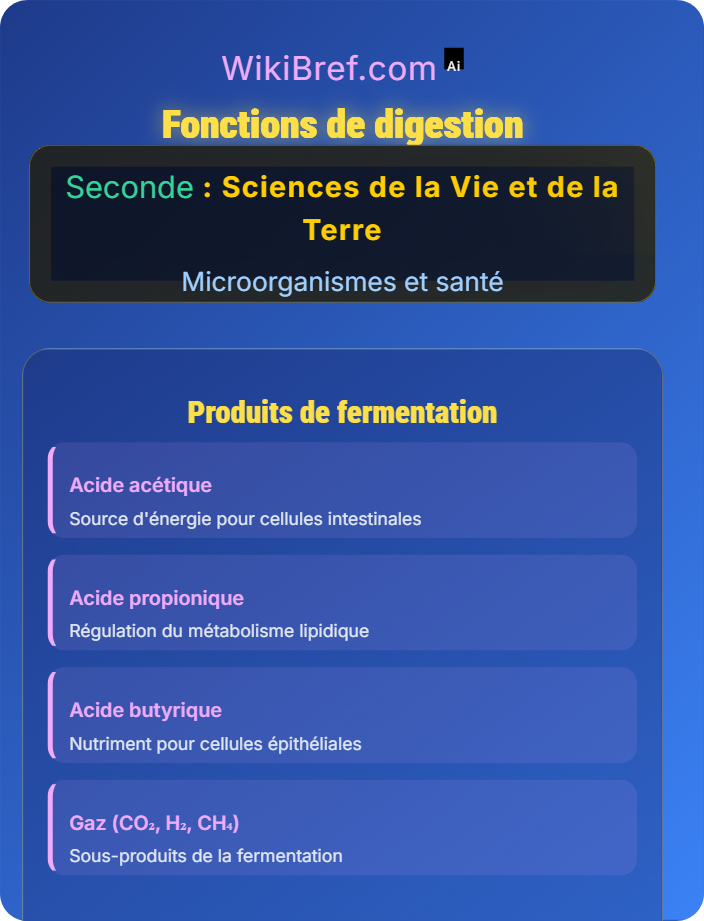 Fonctions de digestion Microbiote intestinal et santé