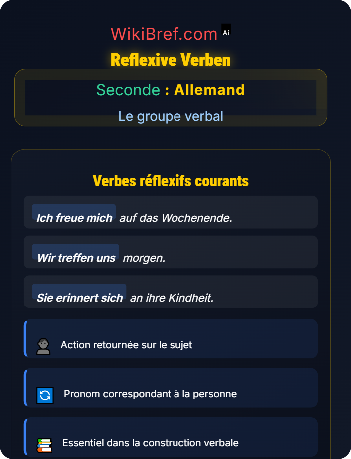 Reflexive Verben Verbes pronominaux et réflexifs