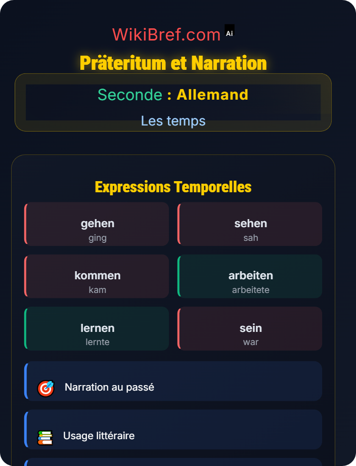 Präteritum et narration Prétérit et parfait