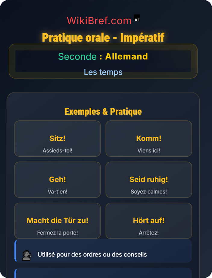 Pratique orale Impératif