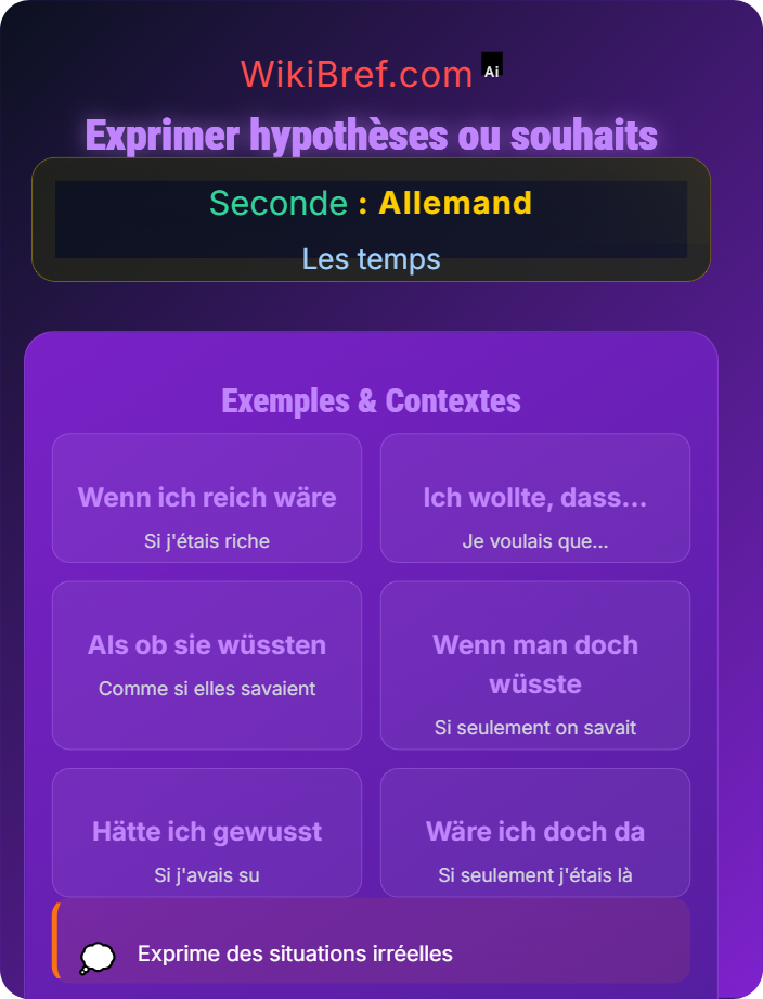 Exprimer hypothèses ou souhaits Subjonctif II pour hypothèses